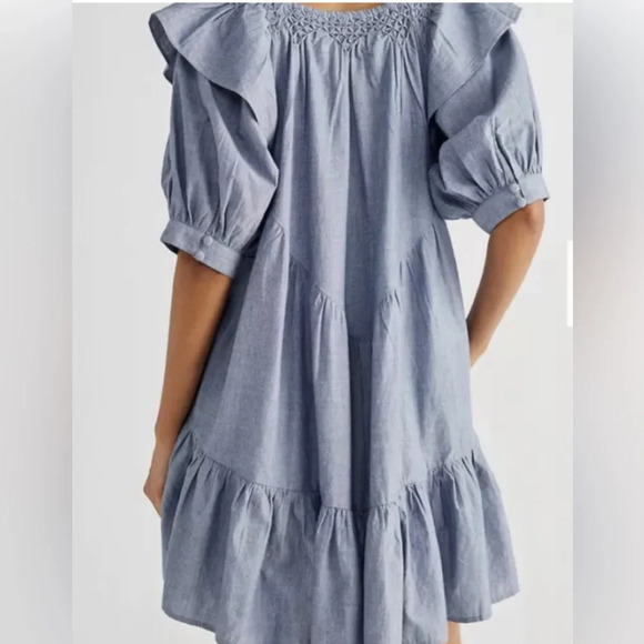 Free People Amelie Mini Denim Dress - Picture 2 of 5